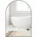 HOMCOM 50 x 70cm Arched Home Mirror - Black - 1