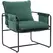 HOMCOM Minimal Padded Accent Chair, with Pockets - Green - 1