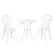 Outsunny 3 Pcs Aluminium Bistro Set Garden Furniture Dining Table Chairs Antique Outdoor Seat Patio Seater White - 1
