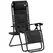 Outsunny Zero Gravity Lounger Chair, Folding Reclining Patio Chair with Padded Seat, Cup Holder, Soft Cushion and Headrest for Poolside, Camping, Black - 1