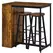 HOMCOM Industrial Bar Table Set for 2, 3 Pieces Pub Table and Bar Stools with Storage Shelf for Kitchen - 1