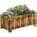 Outsunny 52L Raised Flower Bed Wooden Rectangular Planter Container Box Herb Pot Flower Pot 78L x 35W x 30H (cm) - 1