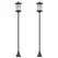 Outsunny Set of Two 1.8m Traditional Style Solar Lamp Posts - Black - 1