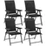 Outsunny Set of Four Folding Outdoor Chairs - Black - 1