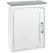 kleankin Bathroom Cabinet Wall Mounted, Modern Bathroom Wall Cabinet with Arched Door and Adjustable Shelf, Bathroom Storage Cabinet, Light Grey and White - 1