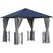 Outsunny 3 x 3(m) Hardtop Gazebo Canopy with Polycarbonate Roof, Steel & Aluminium Frame, Garden Pavilion with Mosquito Netting and Curtains, Black - 1