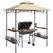 Outsunny 8' x 5' Grill Gazebo Canopy, Double Tiered Outdoor BBQ Gazebo Shelter with 2 Side Shelves, Storage Baskets, Hook for Garden, Patio, Barbecue, Picnic, Beige - 1