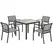 Outsunny Five-Piece Outdoor Garden Dining Set - Grey - 1
