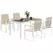 Outsunny 5 Piece Garden Furniture Set with 4 Armchairs and Tempered Glass Table Top, for Deck, Balcony - 1