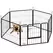 PawHut 6 Panels Dog Playpen, Portable Detachable Puppy Pen with Door, for Small Dogs, 60cm High, Grey - 1
