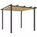 Outsunny 3 x 3m Aluminium Pergola, with Retractable Roof - Khaki - 1