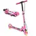 AIYAPLAY Scooter for Kids Aged 3-8 Years, with Adjustable Handle, Two Light Up Wheels, Handbrake, Rear Brake, Pink - 1