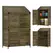 Outsunny 103.5 x 59 cm Wooden Garden Shed - Brown - 1