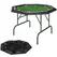 SPORTNOW 8 Player Folding Poker Table, Portable Octagon Blackjack Table with Cup Holders, Padded Edge, Green - 1