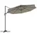 Outsunny 3 m Five-Angle Cantilever Parasol - Light Grey - 1