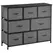HOMCOM Chest of Drawers with 8 Foldable Drawers, 3-Tier Fabric Bedroom Dresser, Clothes Storage Unit for Bedroom Living Room, Dark Grey - 1