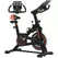 HOMCOM Exercise Bike, 8kg Flywheel Stationary Bike Indoor Cycling Machine with Adjustable Resistance Seat Handlebar, Black - 1