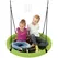 AIYAPLAY 100cm Diameter Nest Seat for Kids with Height Adjustable Hanging Ropes for Outdoor, Playground, Garden, Green - 1