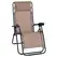 Outsunny Zero Gravity Chair Metal Frame Texteline Armchair Outdoor Folding and Reclining Sun Lounger with Head Pillow for Patio Decking Gardens Camping, Beige - 1
