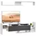 HOMCOM TV Cabinet with Wall Shelf for Wall-Mounted 65" TVs or Standing 40" TVs - White and Grey - 1