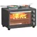 HOMCOM 28L Mini Oven with 2 Hot Plates, Countertop Toaster Oven, Grill, Roast, Bake, Boil, with Timer, Adjustable Temperature, Electric Oven with Baking Tray, Grill Rack, Crumb Tray, 2600W, Black - 1