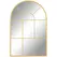 HOMCOM 90 X 61cm Arched Grid Mirror - Gold Tone - 1