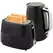HOMCOM Kettle and Toaster Set, 1.7L 3000W Fast Boil Kettle & 2 Slice Toaster Kitchen Set with 7 Level Browning Controls, Defrost, Reheat, Boil-dry Protection, Black - 1