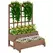 Outsunny 2-Tier Raised Garden Bed with Trellis, Wooden Elevated Planter Box with Drainage Holes, Outdoor Raised Planter for Climbing Plants, Fruits, Vegetables, Flowers, Brown - 1