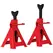 HOMCOM Axle Stands 2 Ton Car Jack Stands Pack of 2, 28-42.5 cm Height Adjustable Support Jack Stand, Heavy Duty Car Lift Tool for Vehicles, Caravans, Workshops, Garages, Red - 1