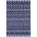 Outsunny Reversible Outdoor Rug with Carry Bag, Waterproof Plastic Straw Mat for Garden, Deck, RV, Picnic, Beach, Camping, 182 x 274cm, Dark Blue and White - 1