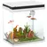 PawHut 14L Glass Fish Tank With Filter System, LED Lights, Water Pump, White - 1
