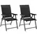 Outsunny Set of Two Folding Outdoor Chairs - Black - 1