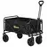 Outsunny Folding Steel Frame Garden Storage Cart, with Wheels and Handle - Black - 1