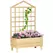 Outsunny Garden Planters with Trellis for Vine Climbing, Distressed Wooden Raised Beds, 90x43x150cm, Natural Tone - 1