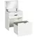 HOMCOM Dressing Table with Flip-up Mirror and Storage Stool, Vanity Table with Drawer and Hidden Compartments for Bedroom, Living Room, White - 1