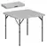 Outsunny 34/74cm Folding Camping Table, with Handle - Grey - 1