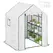 Outsunny 143 x 140cm Walk-In Greenhouse, with Accessories - White - 1