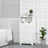 kleankin Bathroom Cabinet, Free Standing Bathroom Storage Cabinet with 2 Drawers and Adjustable Shelf, Small Bathroom Storage Unit, White - 1