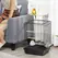 PawHut Steel Bird Cage with Openable Top, Stand, Tray, Handles, Feeding Bowls for Parakeet, Finch - Black - 1