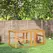 PawHut Wooden Chicken Coop with Perches, Doors, Combinable Design, for 2-4 Chickens - Natural Wood Colour - 1
