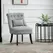 HOMCOM Fabric Single Sofa Dining Chair Tub Chair Upholstered W/ Pillow Solid Wood Leg Home Living Room Furniture Grey - 1