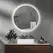 kleankin Round Bathroom Mirror with LED Lights, Wall-Mounted Dimmable Makeup Mirror with 3 Temperature Colours, Defogging Film, Memory Function, Hardwired, 70 x 70 cm - 1