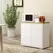 HOMCOM Kitchen Sideboard, Storage Cabinet with Double Doors and Adjustable Shelf for Living Room, Entryway, White - 1