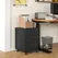 HOMCOM 3 Drawer File Cabinet, Mobile Filing Cabinet on Wheels for Home Office, Study, Black - 1