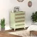 HOMCOM Chest of Drawers, 4-Drawer Storage Organiser Unit with Rattan Element for Bedroom, Living Room, Light Green - 1