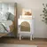 HOMCOM Rattan Bedside Table for Bedroom - White - 1