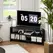 HOMCOM Corner TV Stand with 2 Open Shelves for 47 Inch TV - Black - 1