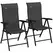 Outsunny Set of Two Folding Garden Chairs, with Seven-Position Adjustable Backs - Grey - 1