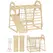 AIYAPLAY 6 in 1 Kids Climbing Frame with Slide, Monkey Bars, Gymnastics Rings, Ladder, Climbing Net, for 3-6 Years, Natural Tone - 1