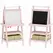 AIYAPLAY 3 in 1 Kids Easel Double-Sided Magnetic Whiteboard and Chalkboard with Paper Roll, Storage Baskets - Pink - 1